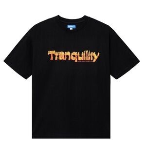 New MARKET - Chinatown market streetwear TRANQUILITY flames T-SHIRT men’s Medium